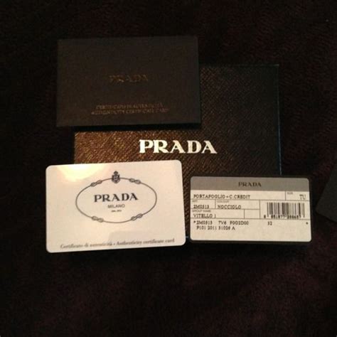 prada hang tag|Prada authentication card.